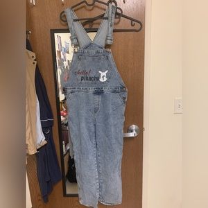 Denim Pikachu overall JeansSize 6/8 M